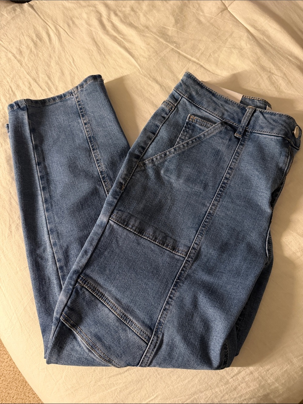 Indigo Rein Women's Straight Leg Jeans in Medium Blue